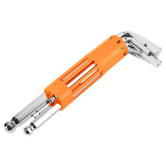 Sexkantiga nycklar, långa, kulformade 2-10 mm, set med 8 stycken.