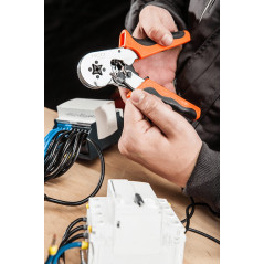 Pressverktyg för ändhylsor, tulejers diameter: 0,25 - 6 mm2.