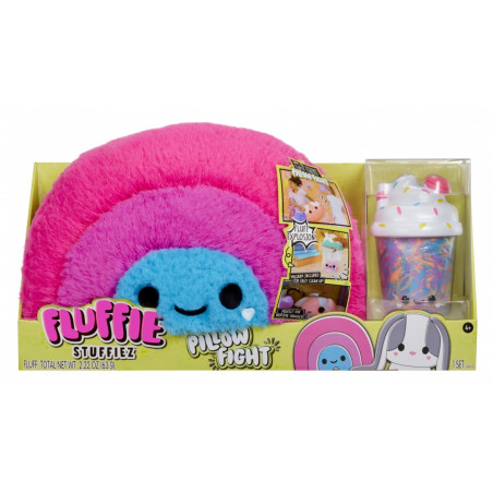 Kudden Fluffie Stuffiez kuddkrig, regnbåge | HandlaSmidigt.se