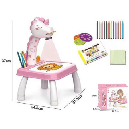 Enhörningsprojektor på batteri