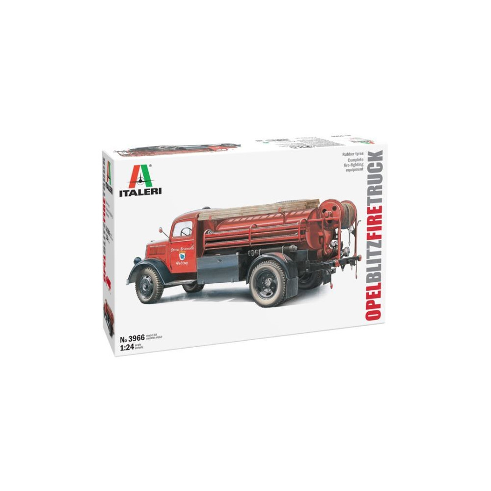 Modell av plast Opel Blitz brandbil 1:24