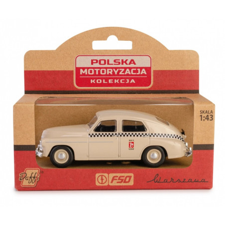 Fordonet PRL Warszawa M20 taxi sandfärgad | HandlaSmidigt.se
