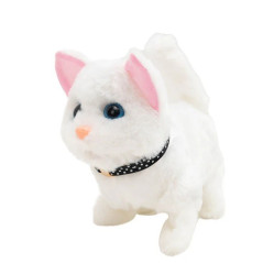 Interaktiv maskot din husdjur - vit katt | HandlaSmidigt.se