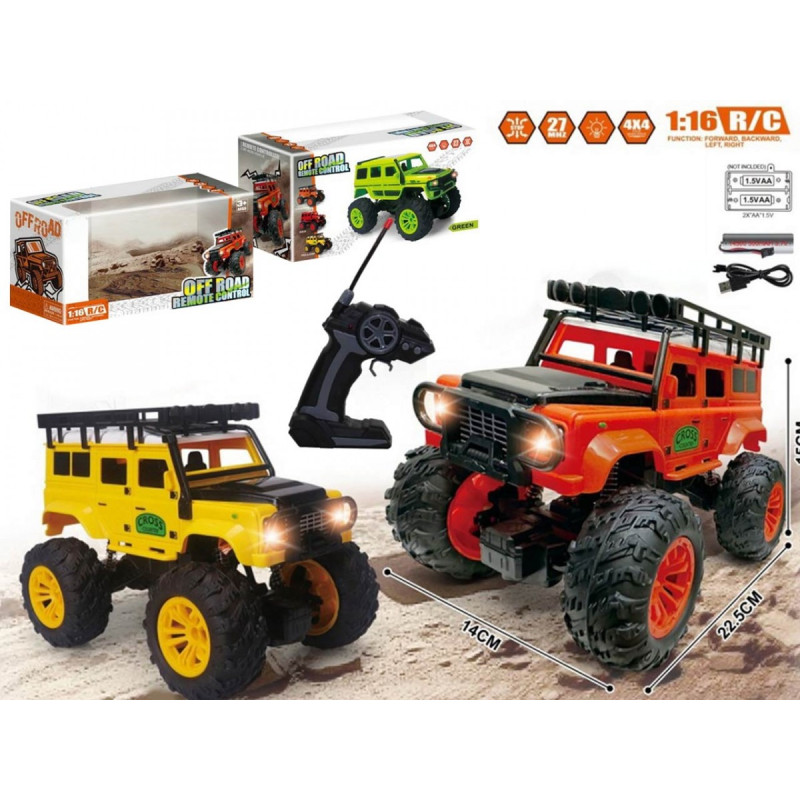 Bil rc off road, ljus, USB-laddning
