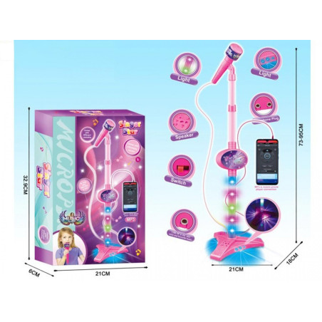 Mikrofon med stativ och batteri