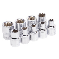 Hylsnyckelsats 1/2' Torx, 9 delar.