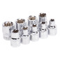 Hylsnyckelsats 1/2' Torx, 9 delar.