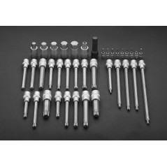 Torx-bitar 1/2', set med 38 delar.