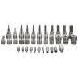 Torx-bitar 3/8 tum, set med 34 delar.