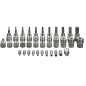 Torx-bitar 3/8 tum, set med 34 delar.