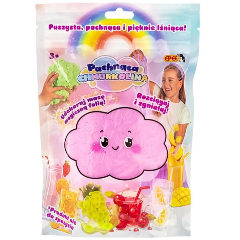 Plastilina molnlinje med magisk folie jordgubbsshake