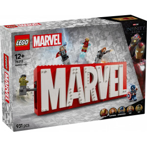 Lego Super Heroes 76313 Marvel-logotyp med minifigurer