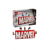 Klocki super heroes 76313 logo marvel z minifigurkami