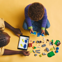 Block Spidey 11199 räddningsuppdrag med Spidey-teamet i Dino-terrängfordonet.