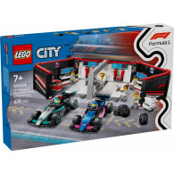 Klocki city 60444 f1 garaż i bolidy mercedes-amg i alpine