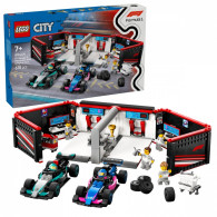 Klossar city 60444 F1 garage och Mercedes-AMG och Alpine bilar