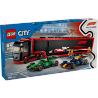 Klocki city 60445 f1 ciężarówka z bolidami rb20 i amr24 f1