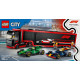 Klocki city 60445 f1 ciężarówka z bolidami rb20 i amr24 f1