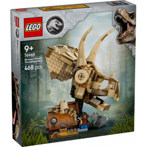 Klocki jurassic world 76969 szkielety dinozaurów czaszka triceratopsa