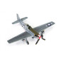 Modell av plast North American P-51D Mustang i skala 1:72.