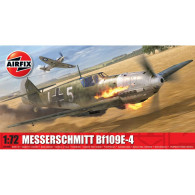 Modell av plast Messerschmitt Bf109E-4 i skala 1:72.