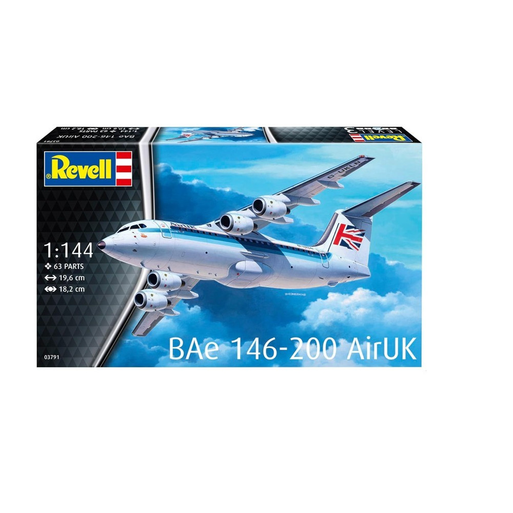 Modell i plast av bae 146 rj85 1:144