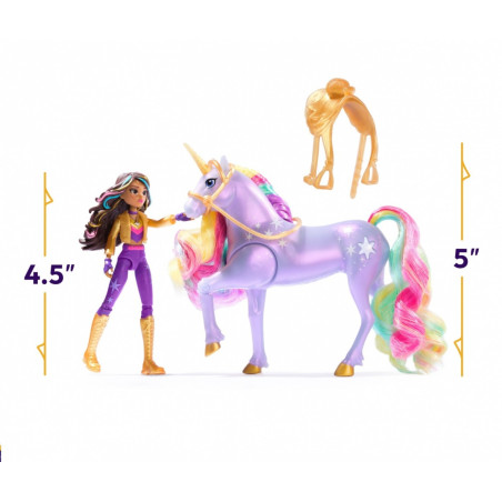 Dockakademi enhörningar Sophia och Wildstar ljuseffekter