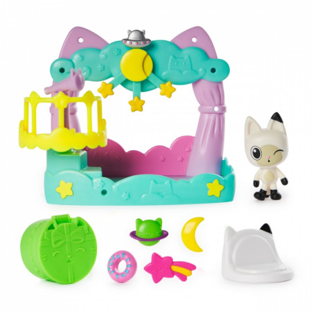 Set med kattfigurer, hus Gabi, Kitty, Pandus, balkong