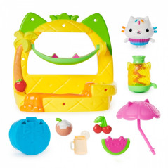Set med kattfigurer hus Gabi Lakotek smoothie balkong