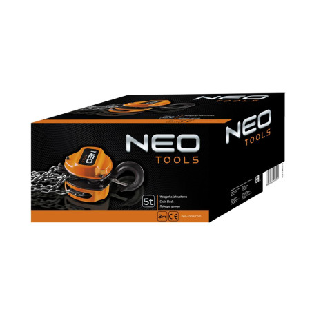 Vinsch med kedja, 5 ton, 3 m