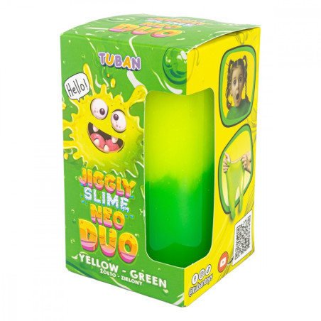 Slime jiggly neo duo gul-grön 430g