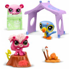 Set med 3 Littlest Pet Shop camping-figurer