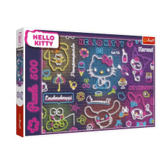 Pussel med 500 delar hello kitty neon | HandlaSmidigt.se
