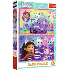 Pussel 2x24 delar av Gabbys lek med Gabi. | HandlaSmidigt.se