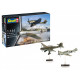 Modell av plastflygplan me bf109e junkers ju87b i skala 1:144