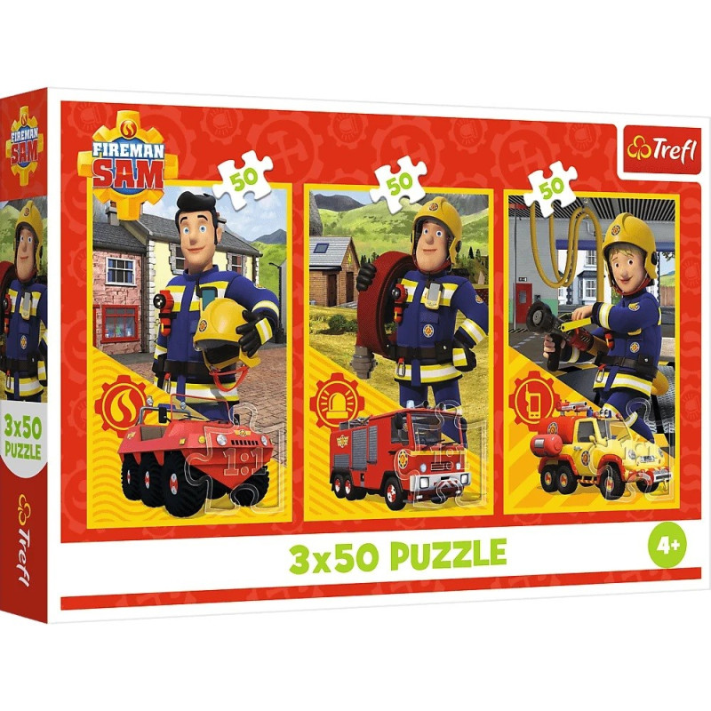 Pussel med 3x50 element, laget av brandmän från brandstationen.