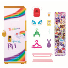 Skåp för skolan i regnbågens höga stil