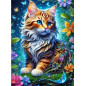 Diamantmosaik - katten i den magiska trädgården