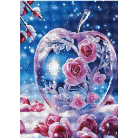 Diamantmosaik - glasäpple