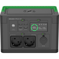 Kraftstationen PPS330-GR Schneider Offgrid bärbar kraftstation 330, 332 Wh litiumjon, 2 Schuko-uttag, sinusvåg
