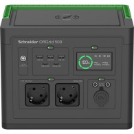Kraftstationen PPS500-GR Schneider Offgrid portabel kraftstation 500, 517 Wh litiumjon, 2 Schuko-uttag, sinusvåg