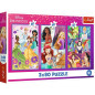 Pussel med 3x80 element prinsessor och Disney-vänner.