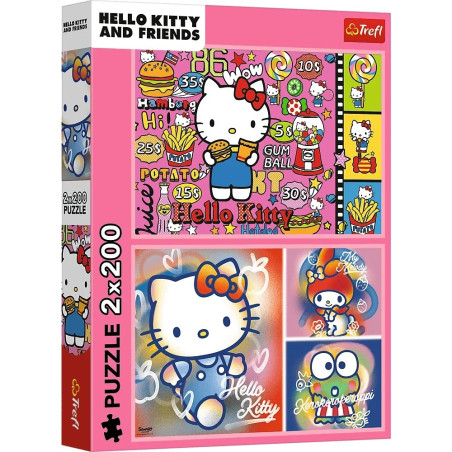 Pussel med 2x200 bitar Hello Kitty och vänner | HandlaSmidigt.se
