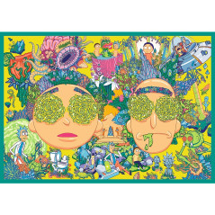 Pussel med 4x250 element Rick och Morty galen värld