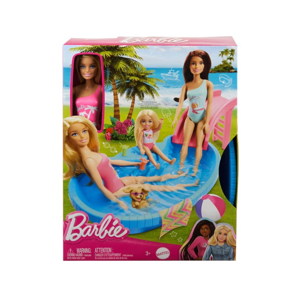 Barbiedocka + pool