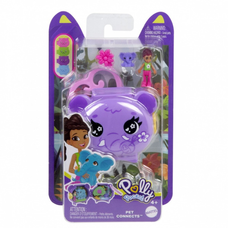 Set med Polly Pocket-figurer, elefant