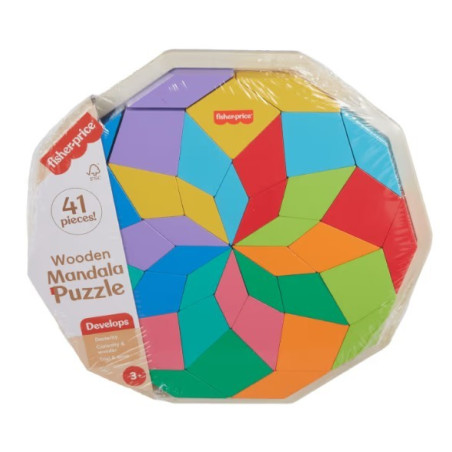 Trä mandala pussel pussel