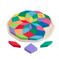 Trä mandala pussel pussel