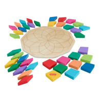 Trä mandala pussel pussel