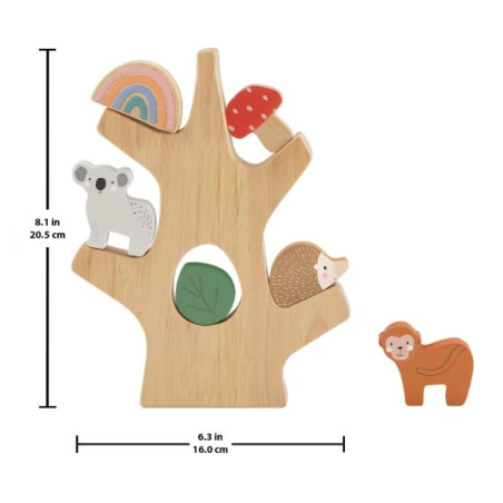 Trä trädklossbyggsats